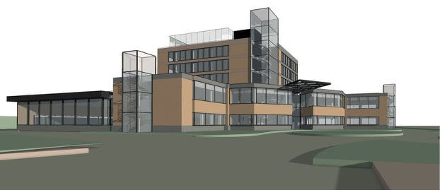 Le bâtiment de l'Institut Rennais de Chirurgie Orthopédique et de Médecine du Sport, à Cesson-Sévigné.